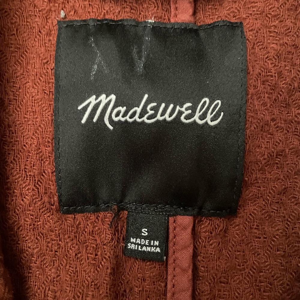 Madewell Women's Textured Burgundy Blazer - Picture 3 of 8